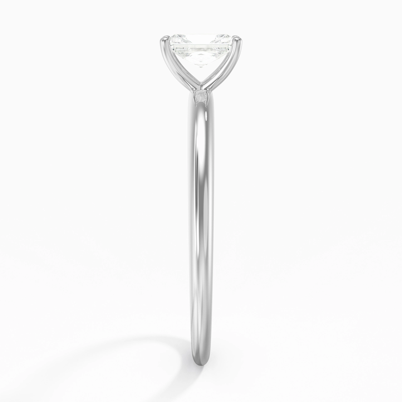 Classic Simple Radiant Cut Engagement Ring