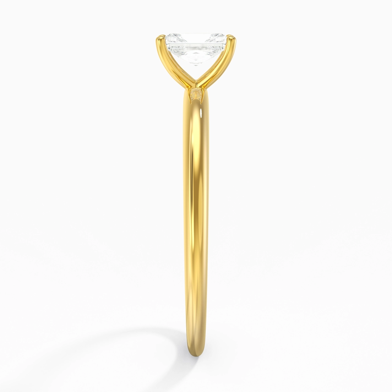 Classic Simple Radiant Cut Engagement Ring