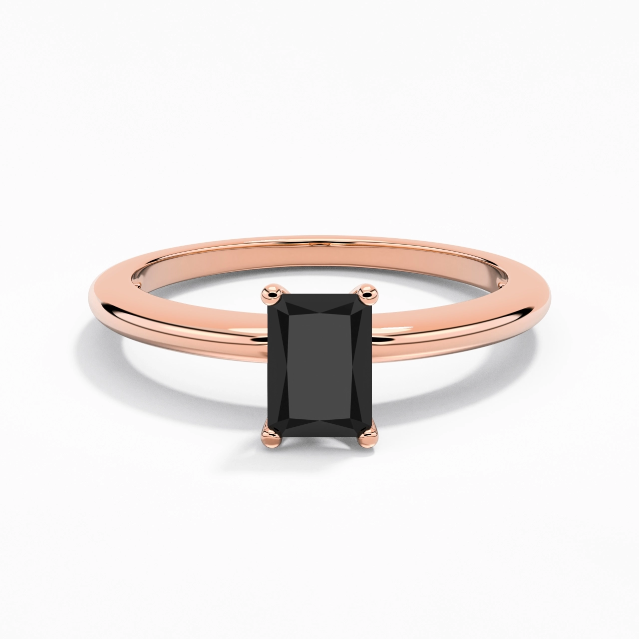 Classic Simple Radiant Cut Engagement Ring