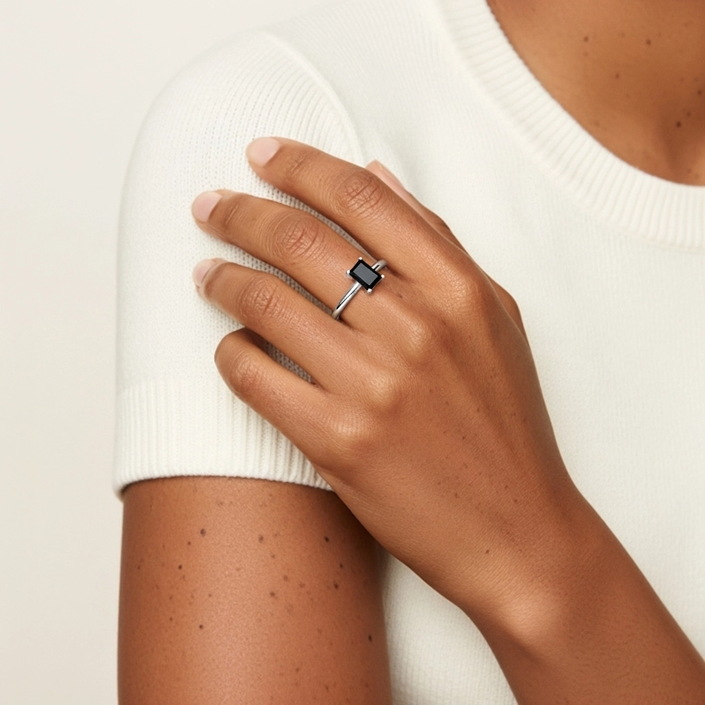 Classic Simple Radiant Cut Engagement Ring