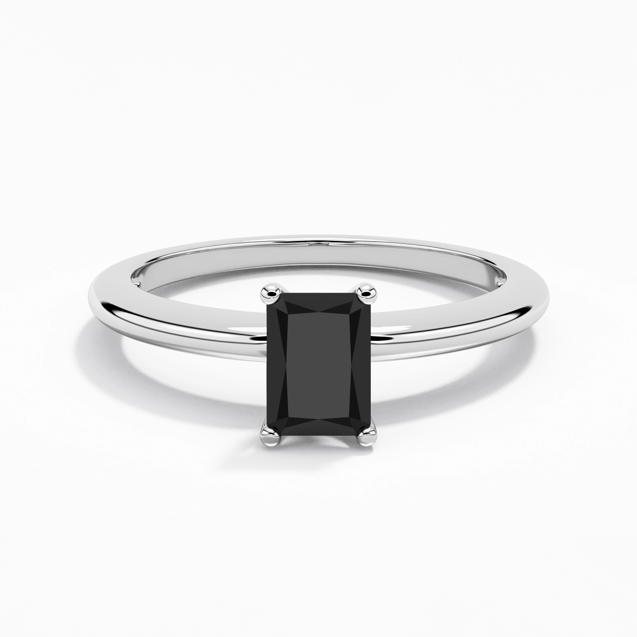 Classique Simple Radiant Coupé Bague de fiançailles