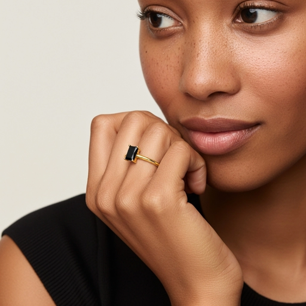 Classic Simple Radiant Cut Engagement Ring