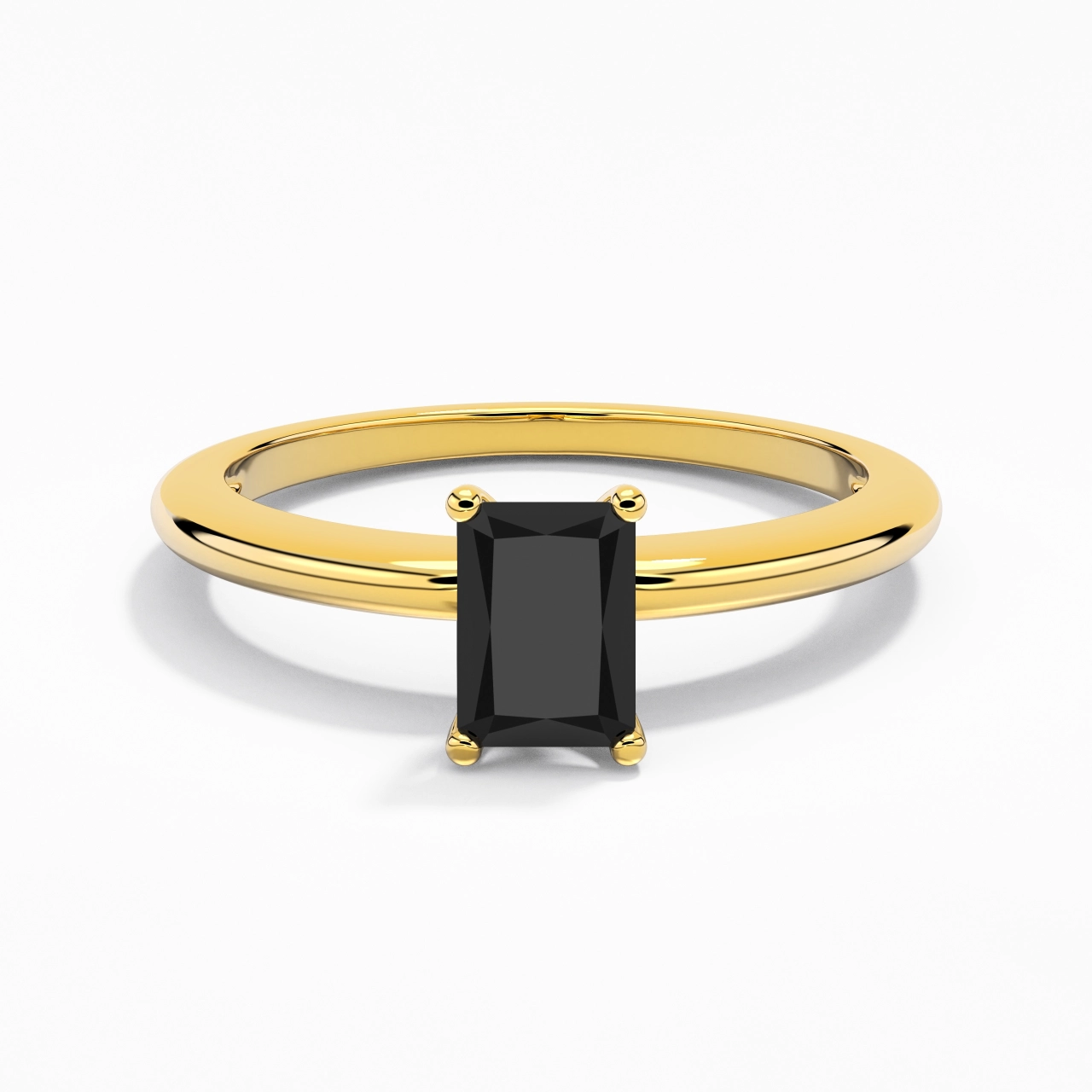 Classique Simple Radiant Coupé Bague de fiançailles