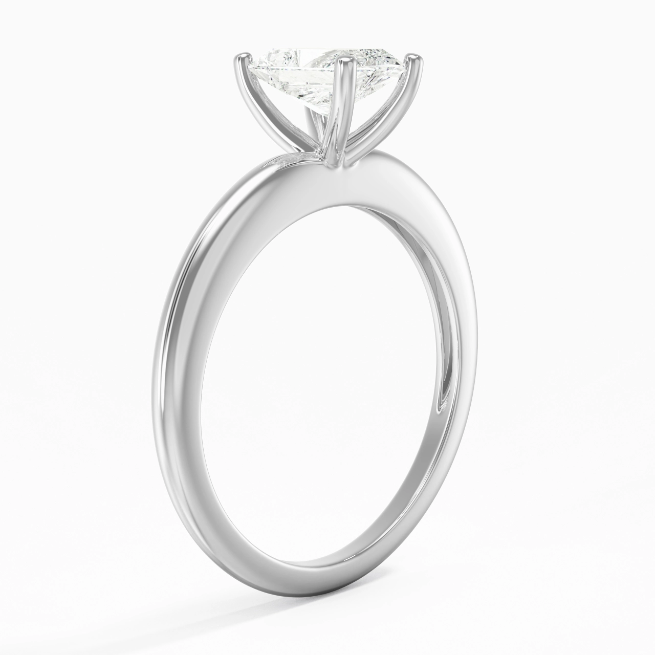 Classic Simple Radiant Cut Engagement Ring