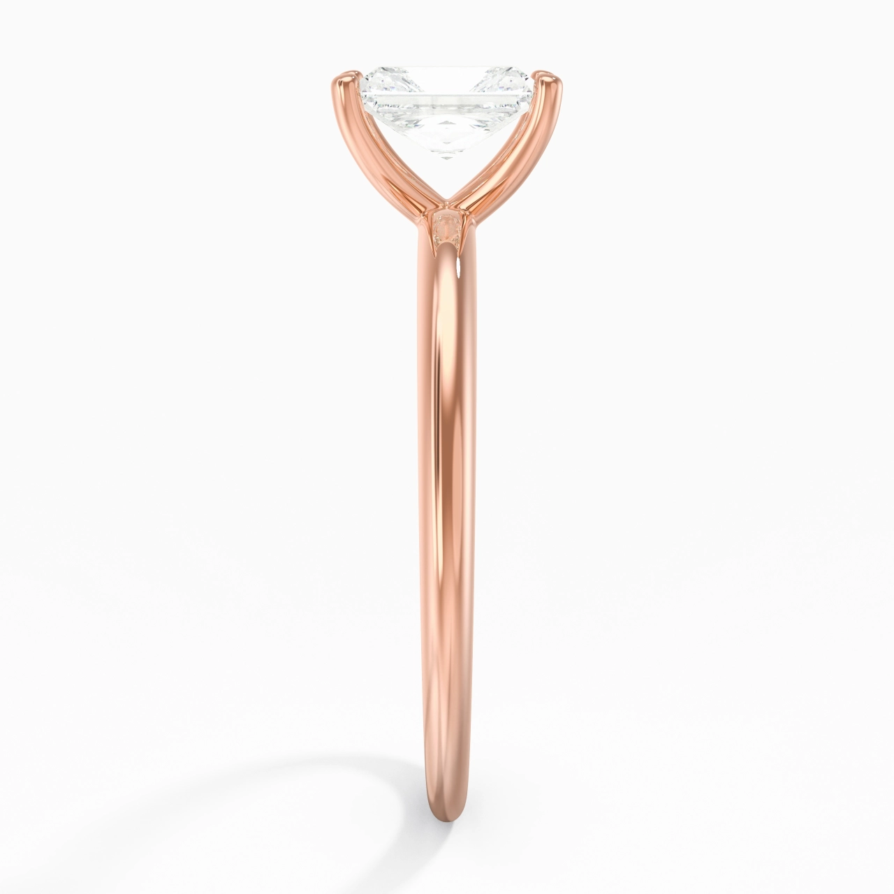 Classic Simple Radiant Cut Engagement Ring