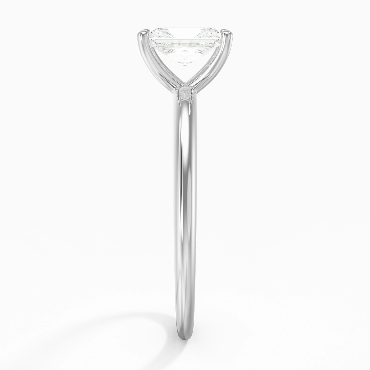 Classic Simple Radiant Cut Engagement Ring