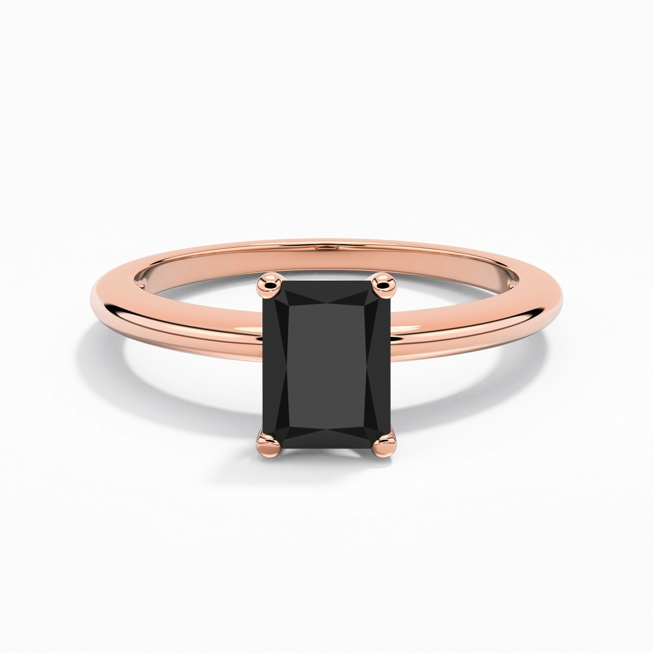 Classic Simple Radiant Cut Engagement Ring