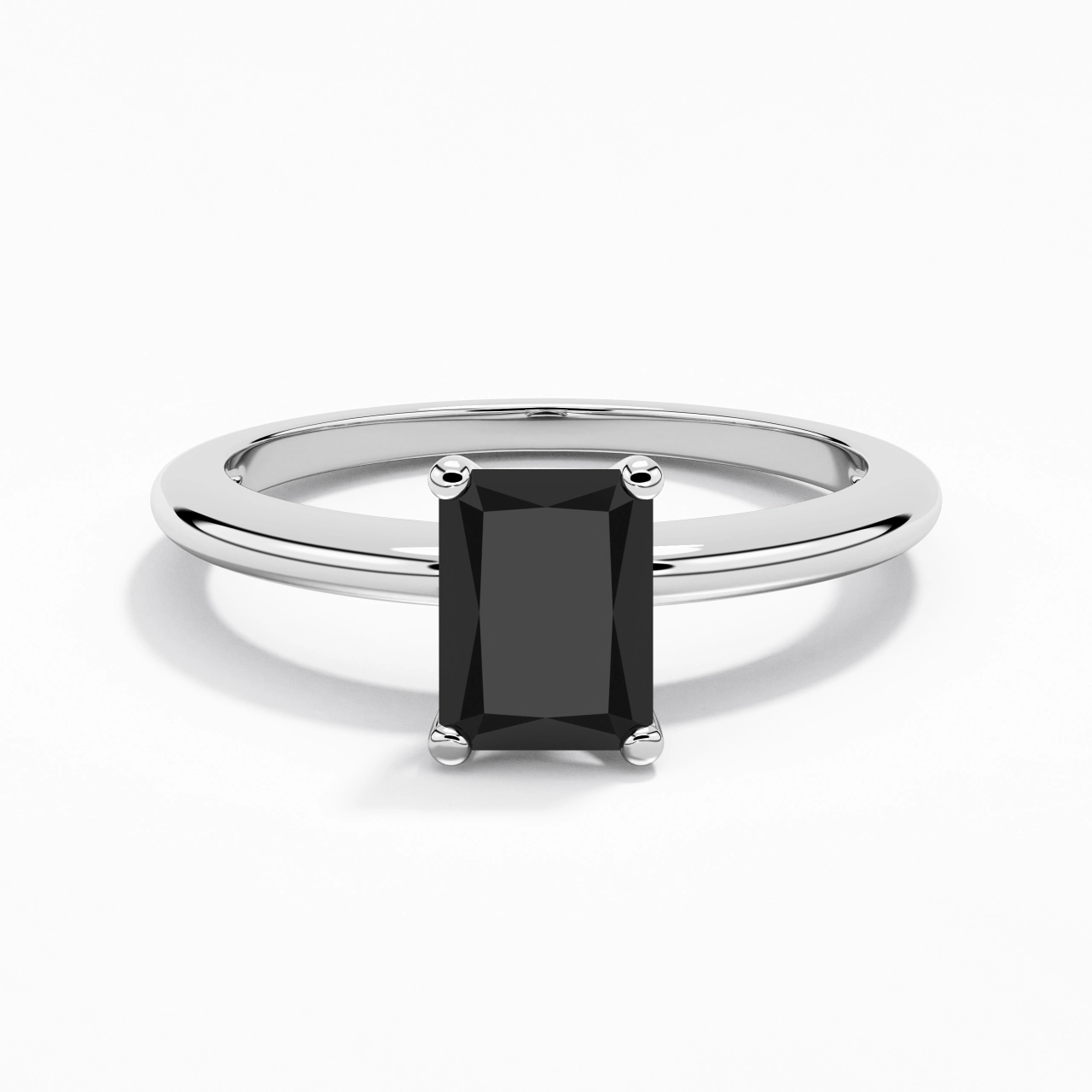 Classic Simple Radiant Cut Engagement Ring