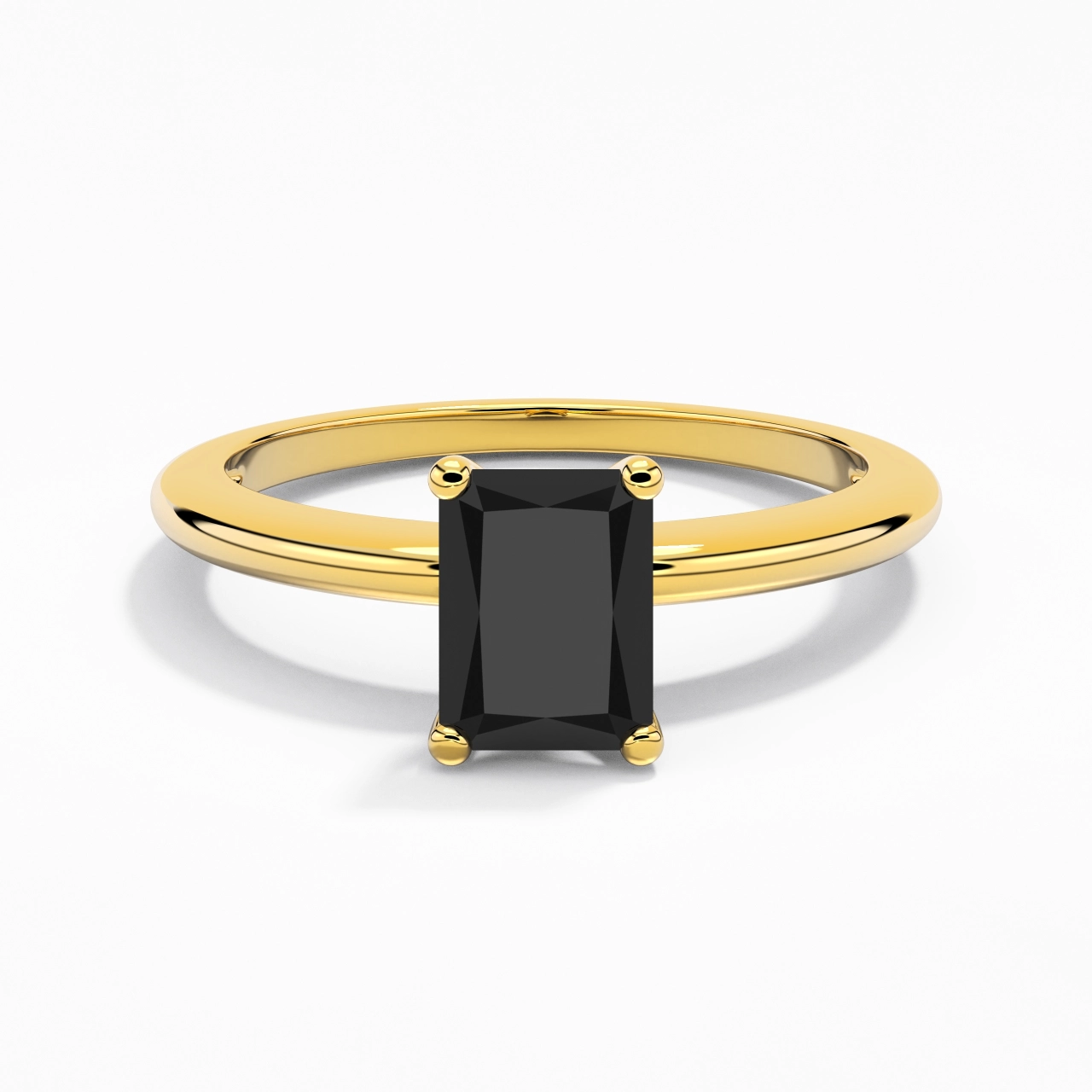 Classique Simple Radiant Coupé Bague de fiançailles