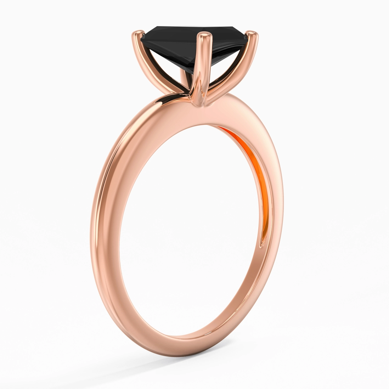 Classic Simple Radiant Cut Engagement Ring