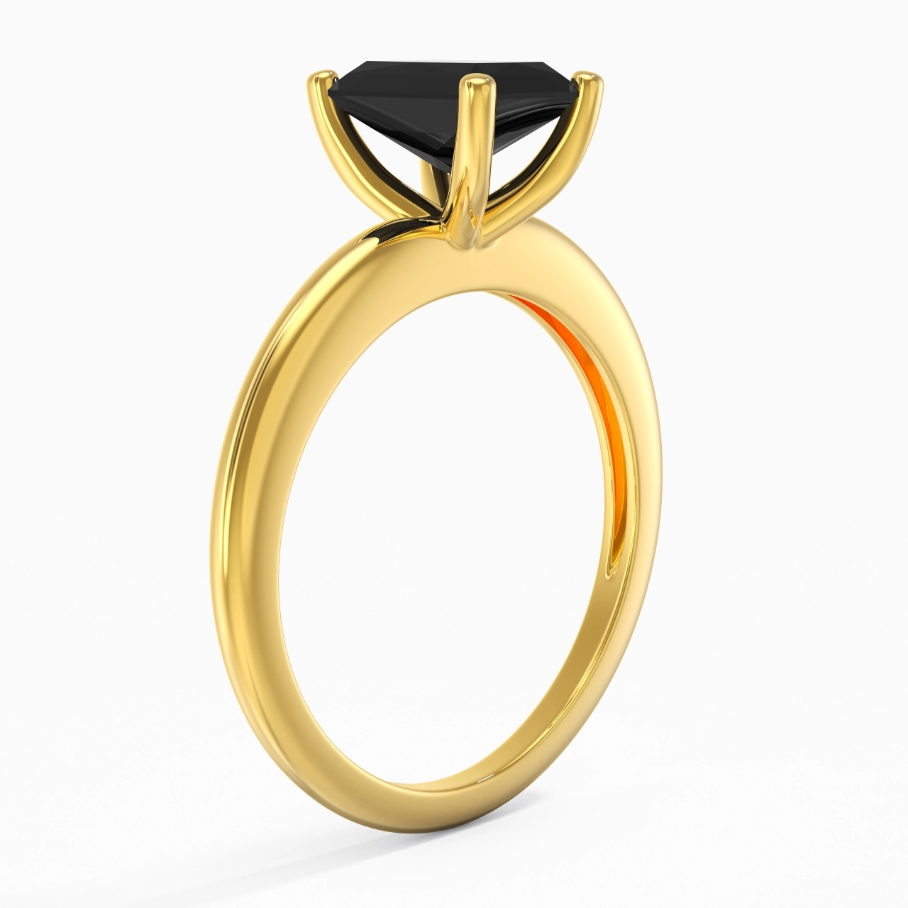 Classique Simple Radiant Coupé Bague de fiançailles
