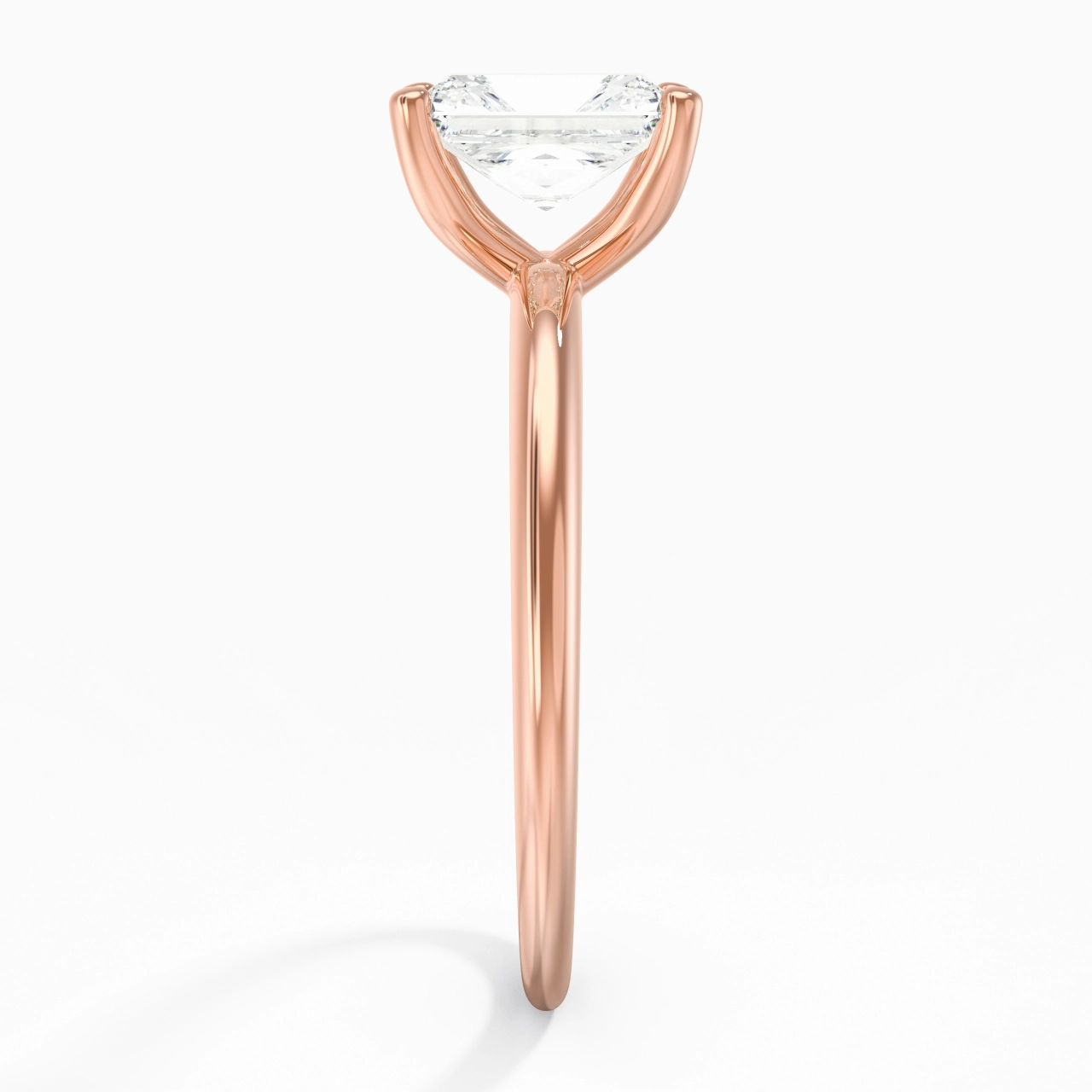 Classic Simple Radiant Cut Engagement Ring