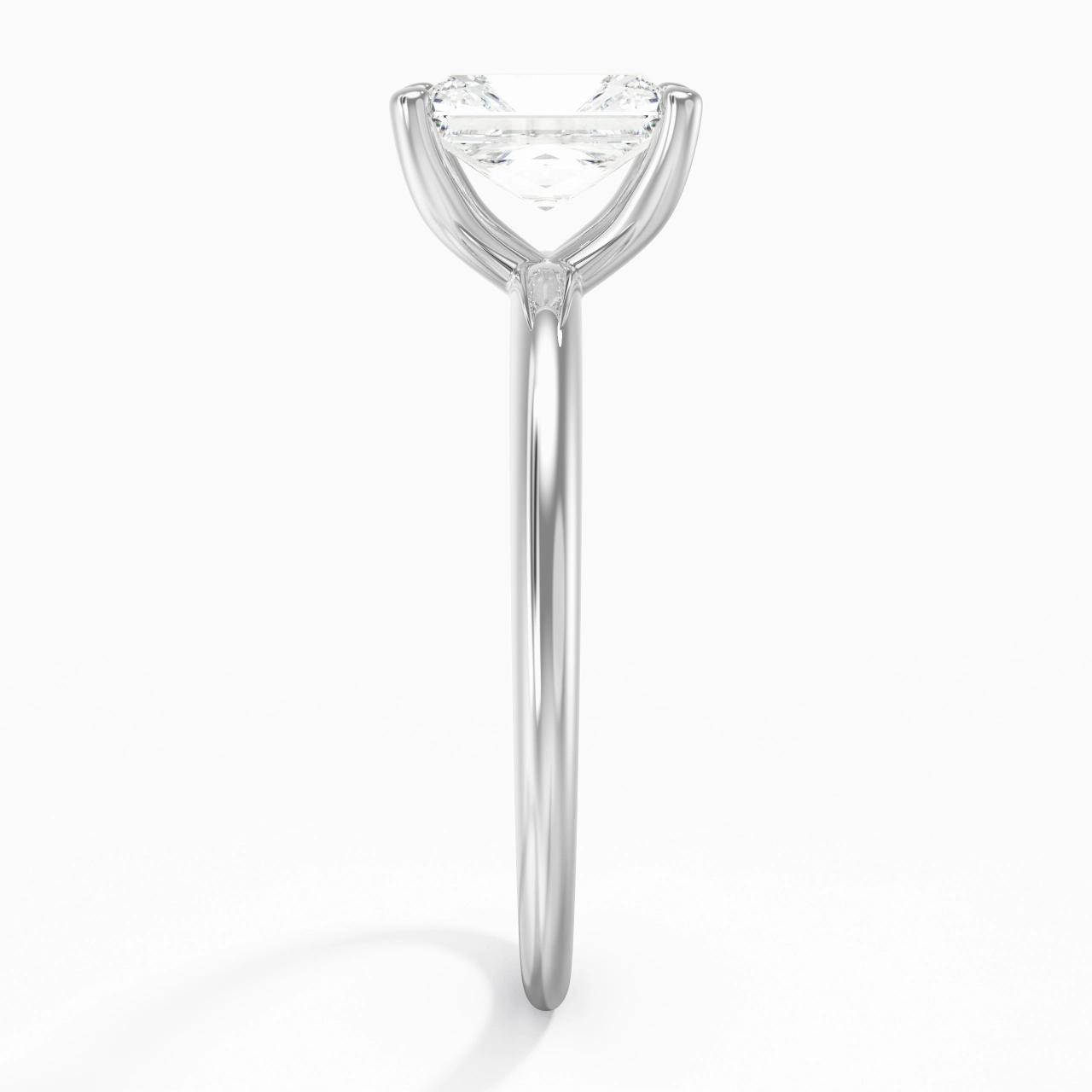 Classic Simple Radiant Cut Engagement Ring