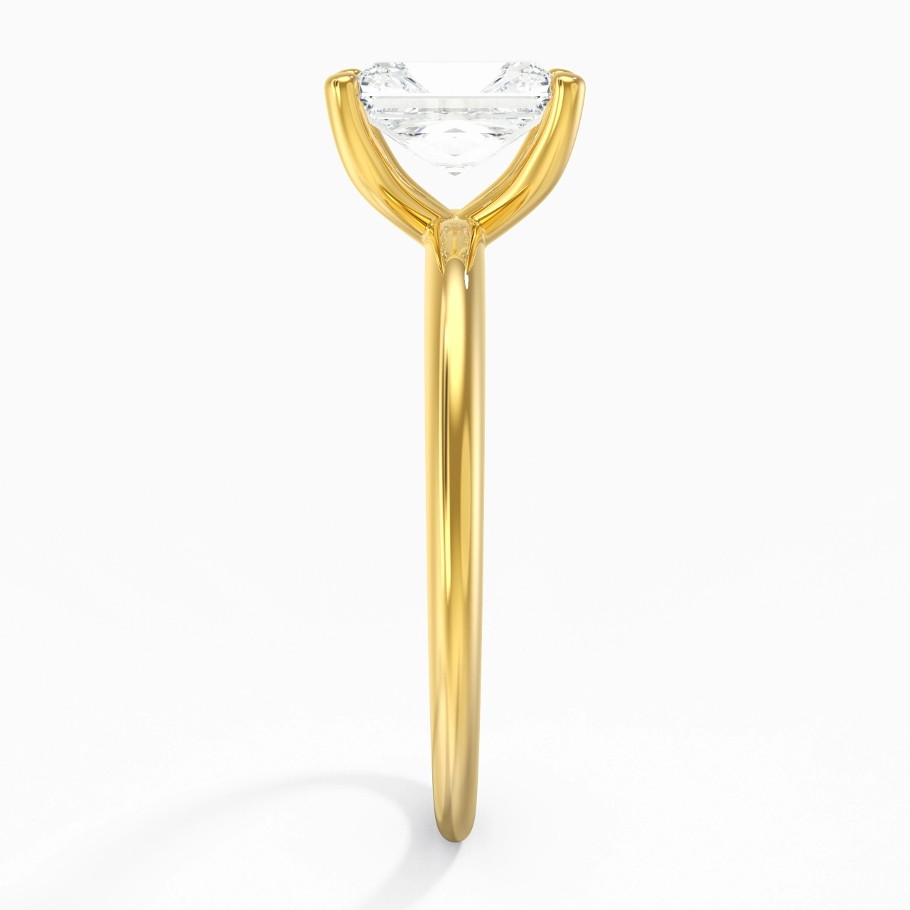 Classic Simple Radiant Cut Engagement Ring