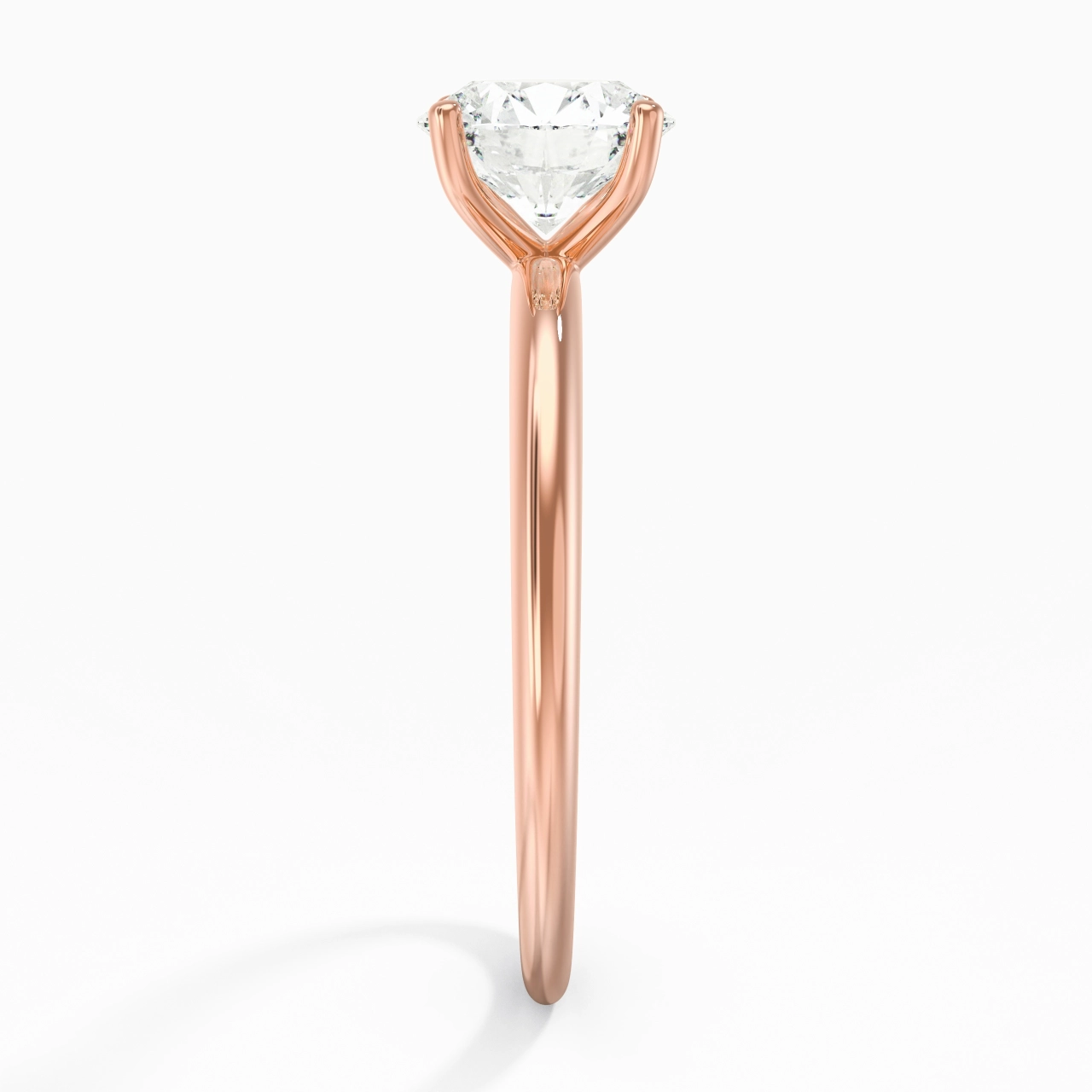 Classic Simple Round Cut Engagement Ring