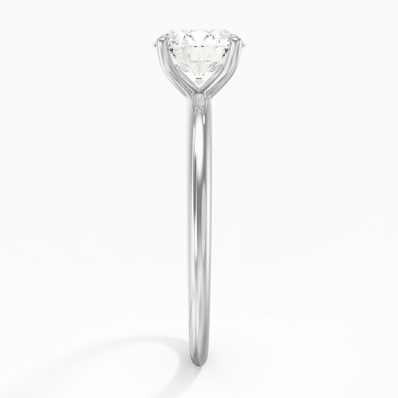 Classic Simple Round Cut Engagement Ring