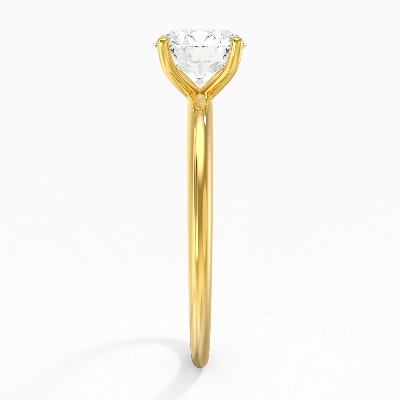 Classic Simple Round Cut Engagement Ring