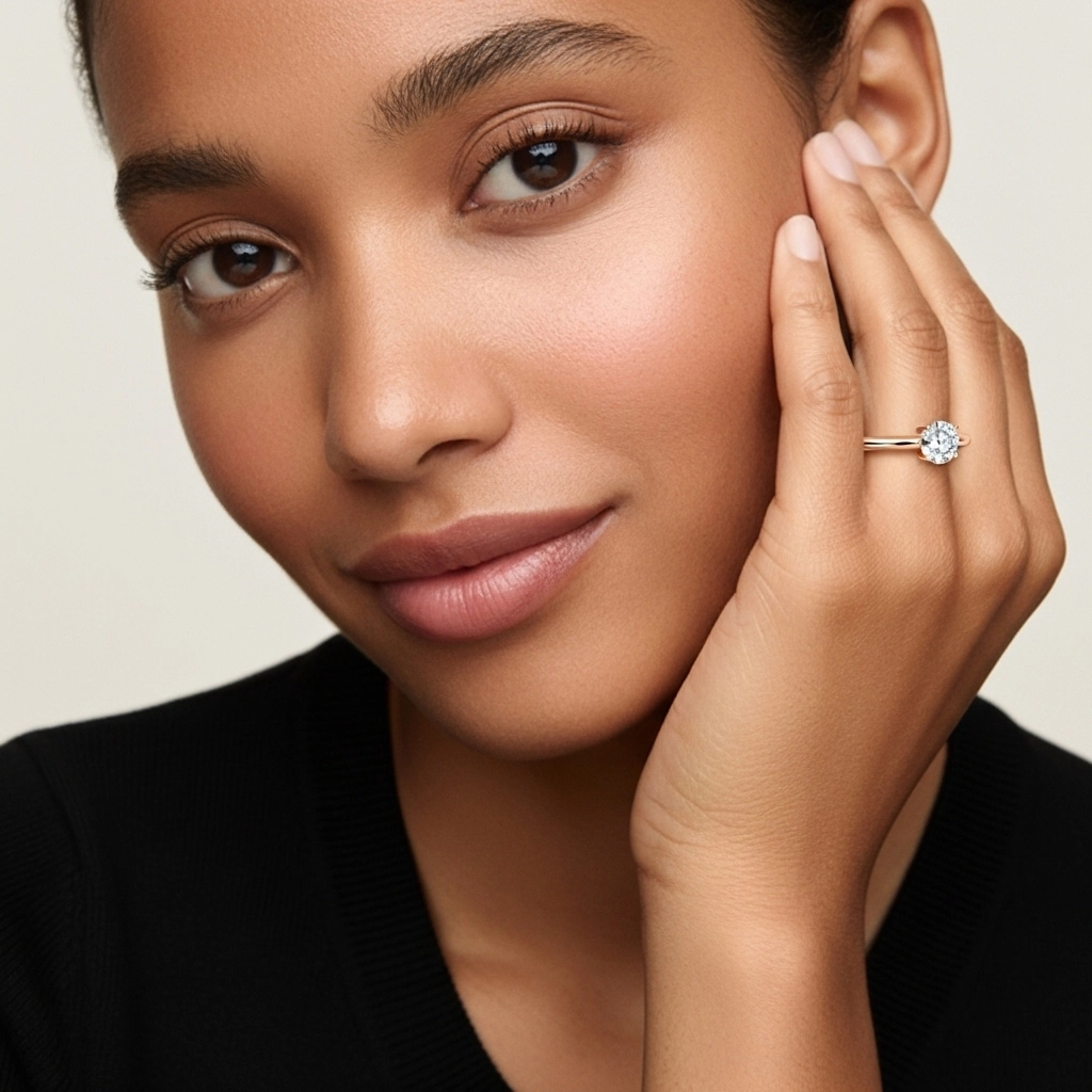 Classic Simple Round Cut Engagement Ring