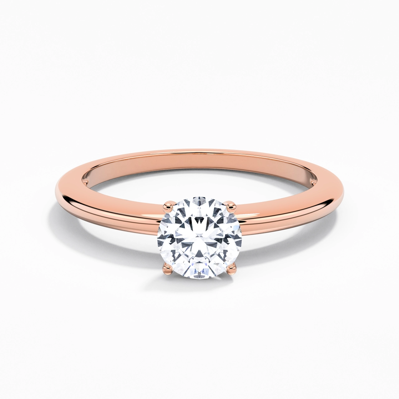 Classic Simple Round Cut Engagement Ring