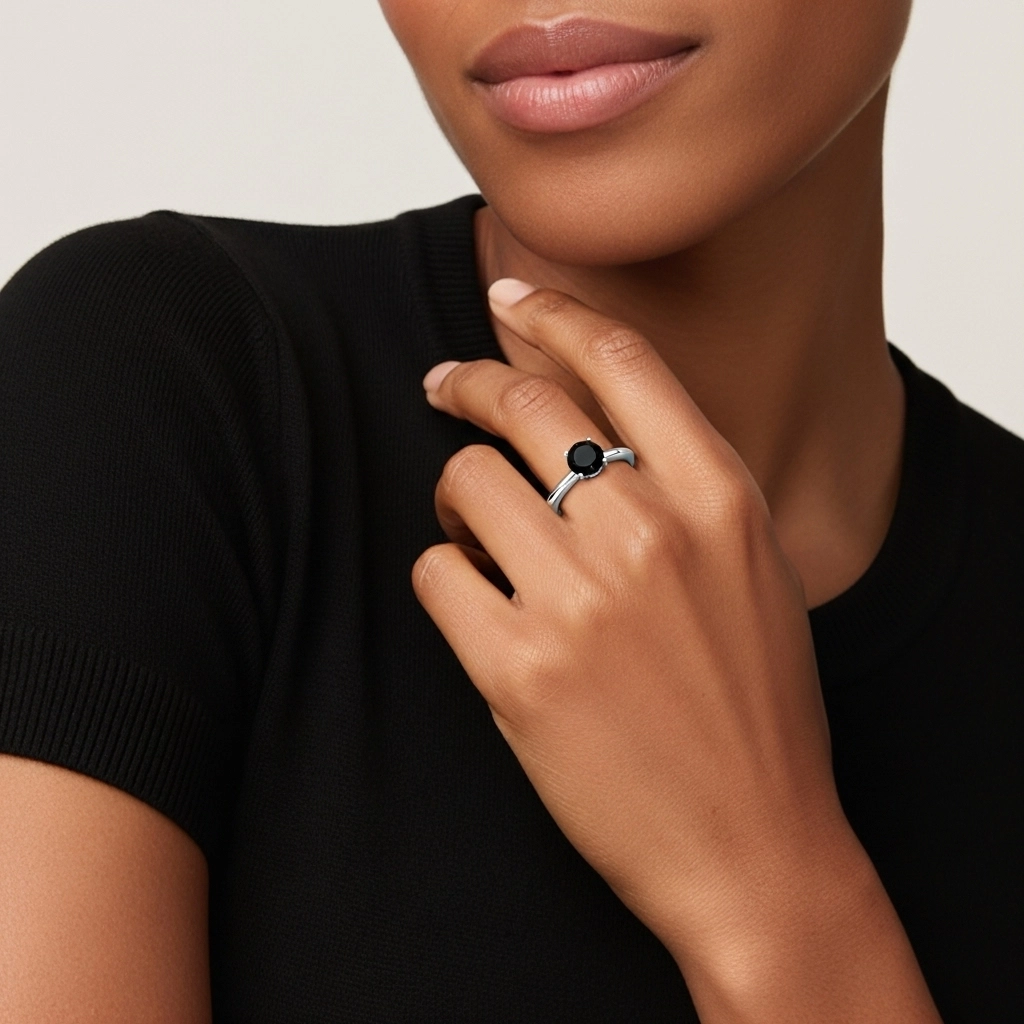 Classic Simple Round Cut Engagement Ring