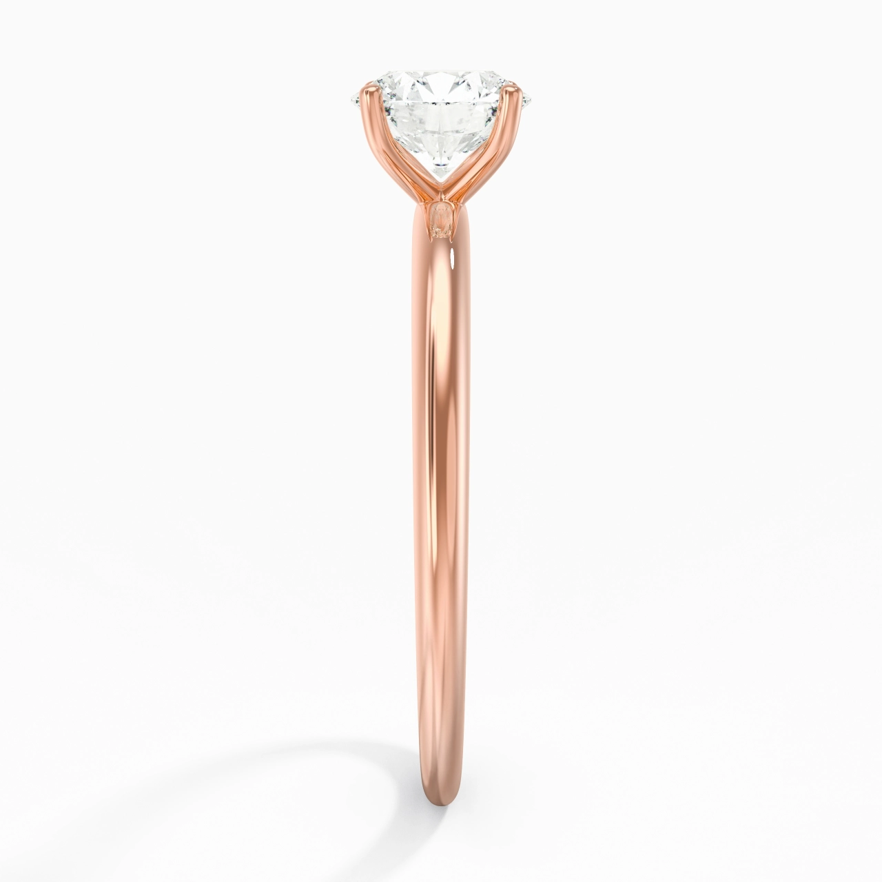 Classic Simple Round Cut Engagement Ring