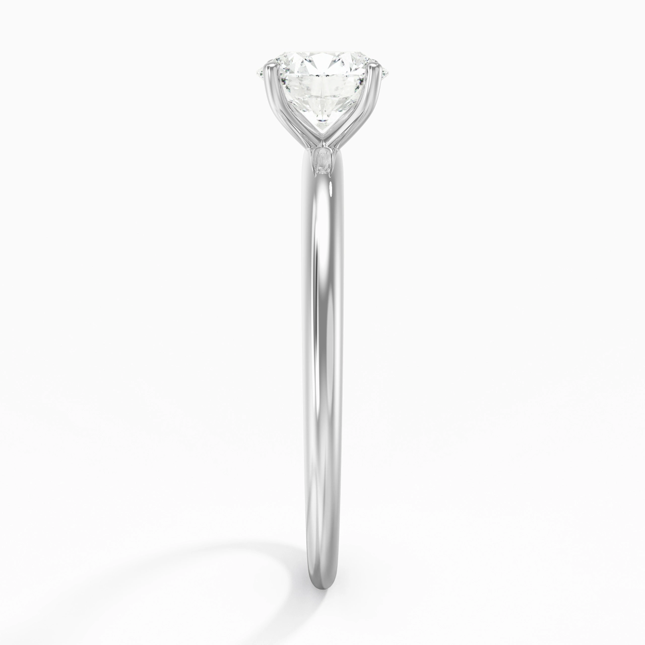 Classic Simple Round Cut Engagement Ring