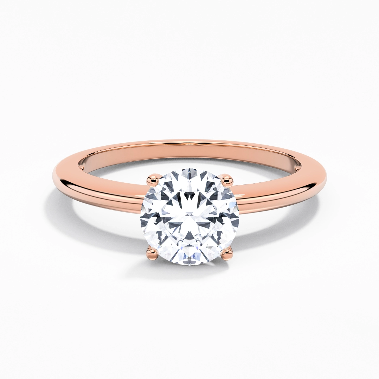 Classic Simple Round Cut Engagement Ring