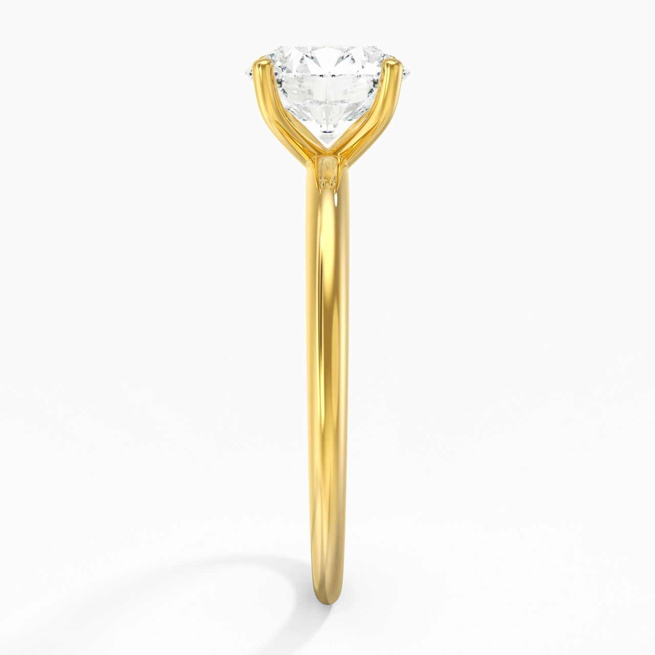 Classic Simple Round Cut Engagement Ring