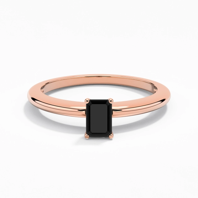 Moissanite Zircon cubique Classique Simple Solitaire Bague de fiançailles Argent sterling 925 Tige Traditionnelle 0.80ct Émeraude Coupé Pour Femme