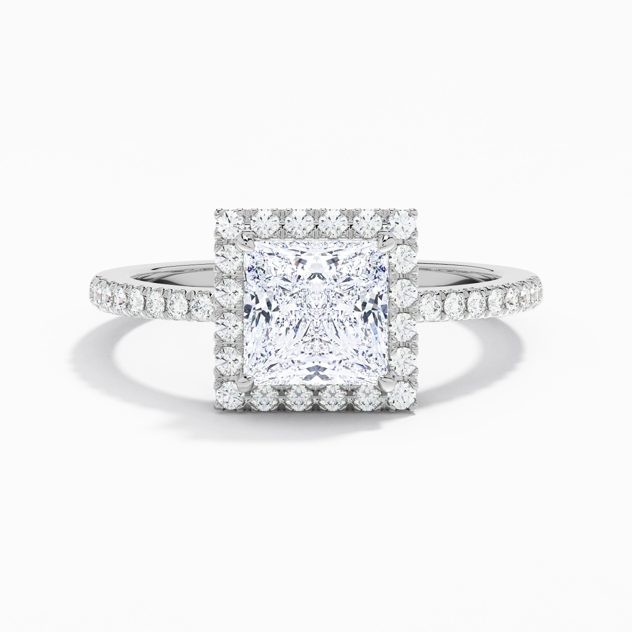 Glory Princess Cut Engagement Ring