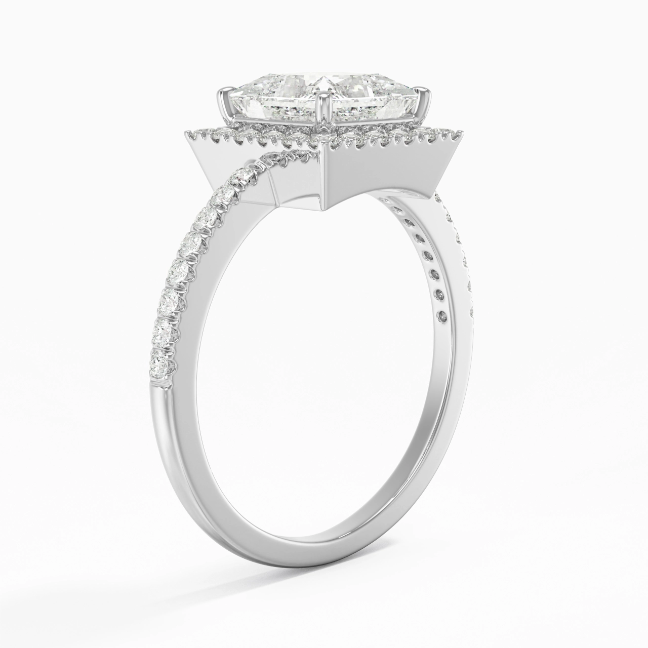 Glory Princess Cut Engagement Ring