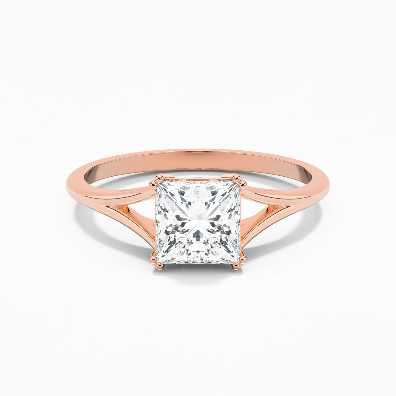 Solitaire Bague de fiançailles 1.50ct Moissanite