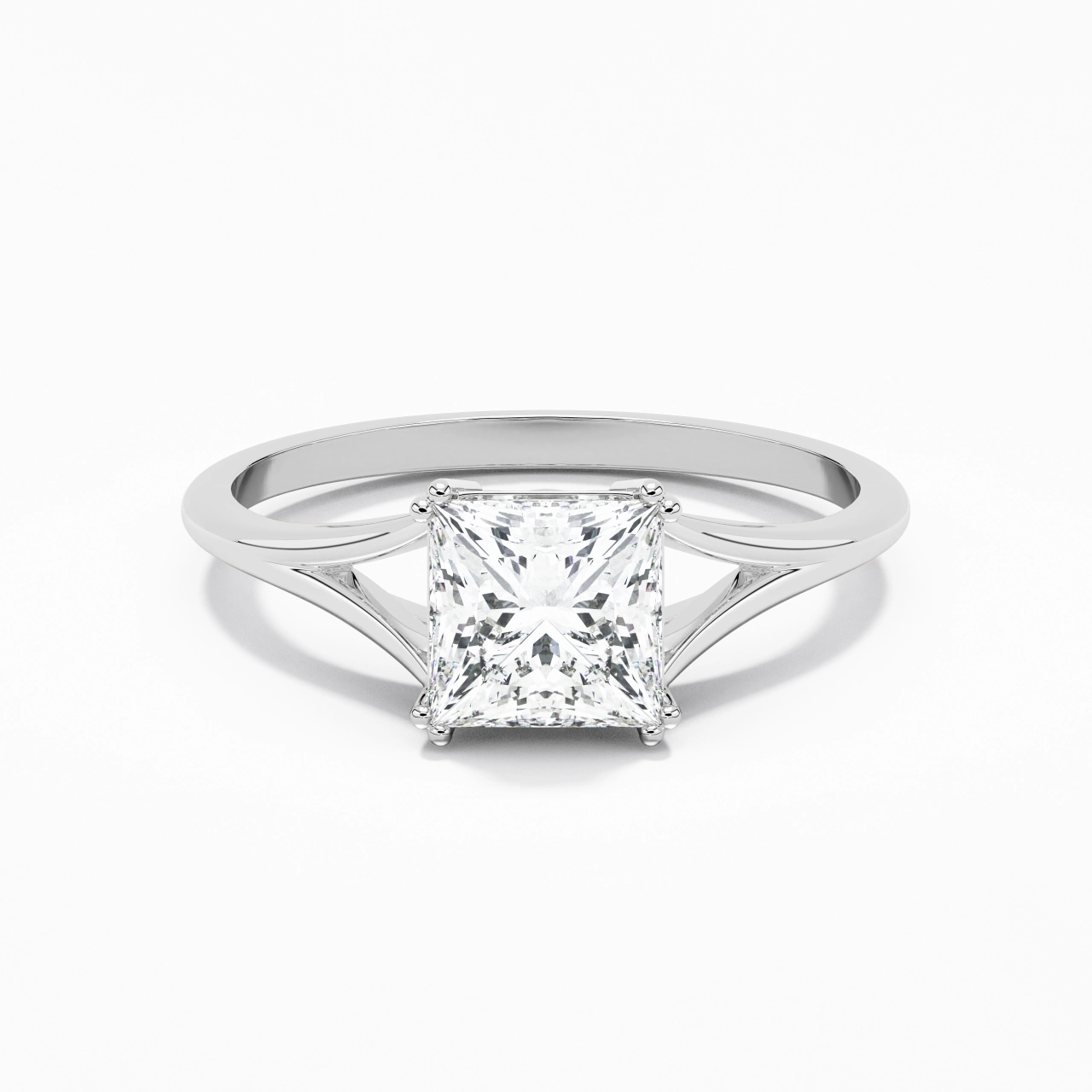 Solitaire Bague de fiançailles 1.50ct Moissanite