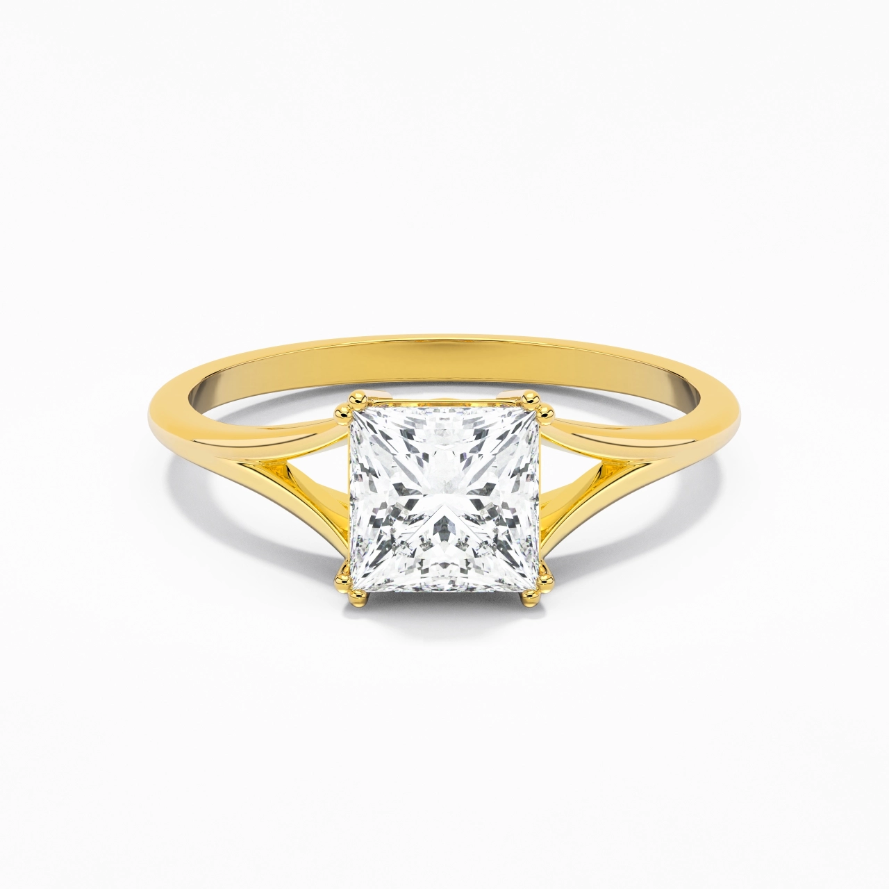 Solitaire Bague de fiançailles 1.50ct Moissanite