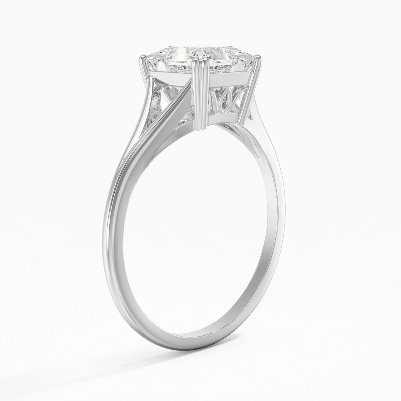 Solitaire Bague de fiançailles 1.50ct Moissanite