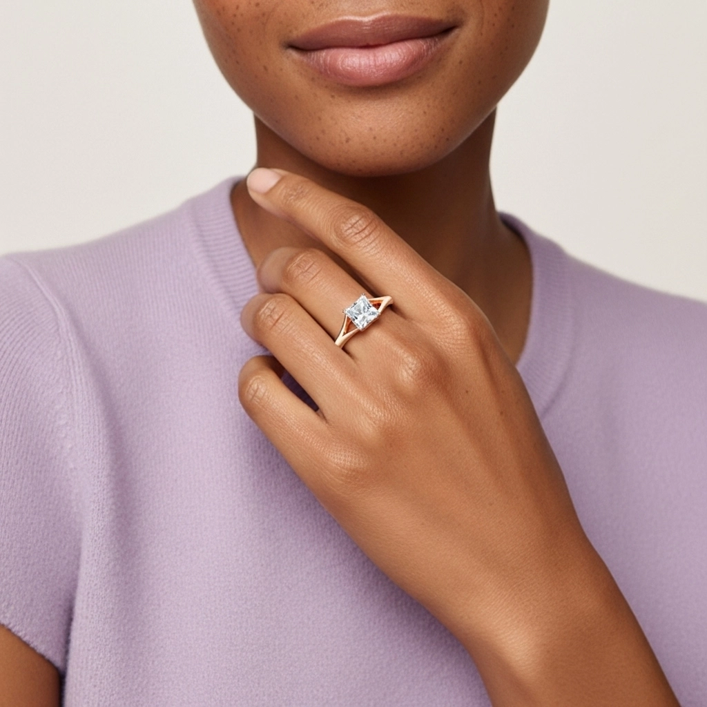 Solitaire Engagement Ring 2.00ct Moissanite