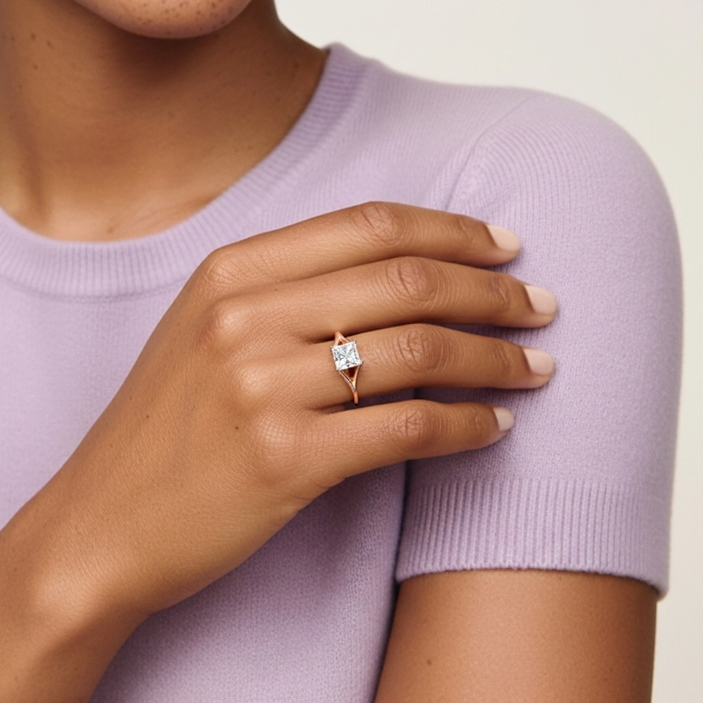 Solitaire Engagement Ring 2.00ct Moissanite