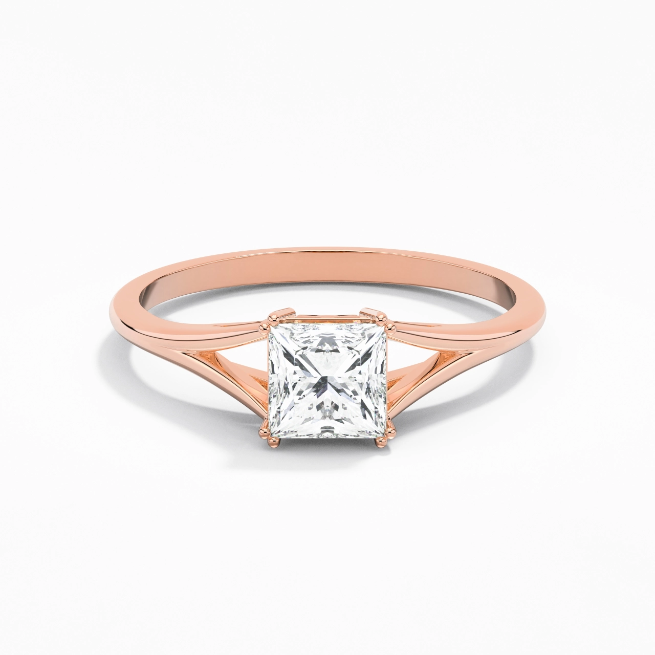 Solitaire Bague de fiançailles 1.00ct Moissanite