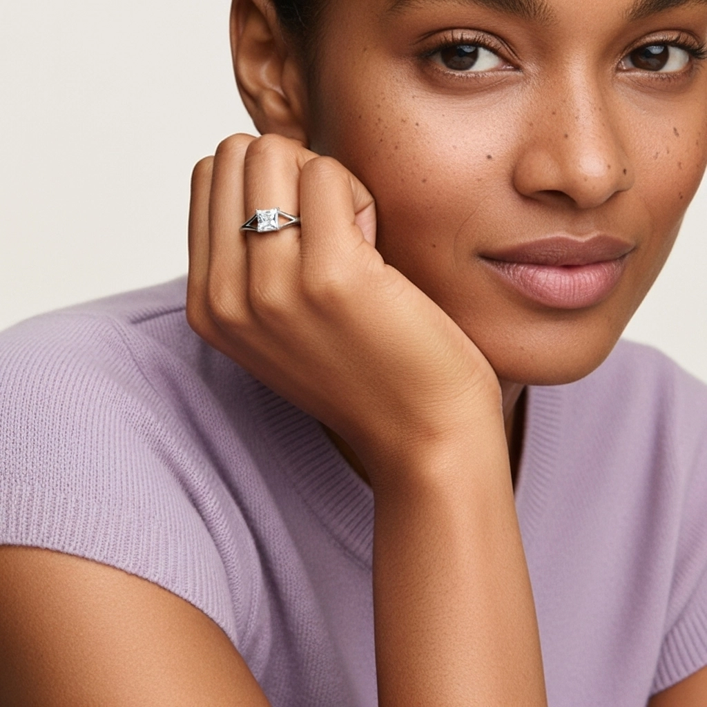 Solitaire Engagement Ring 2.00ct Moissanite