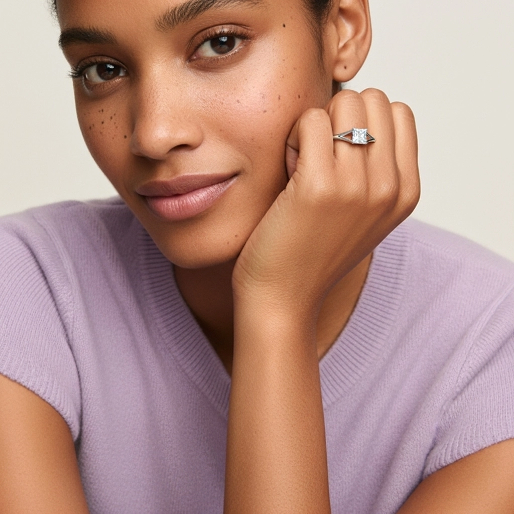 Solitaire Engagement Ring 2.00ct Moissanite