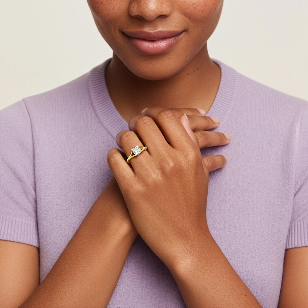 Solitaire Engagement Ring 2.00ct Moissanite