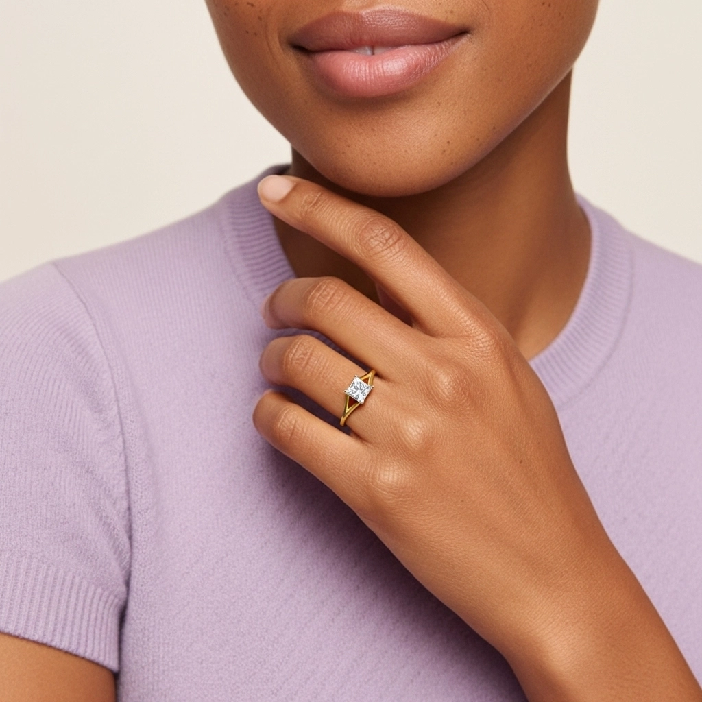 Solitaire Engagement Ring 2.00ct Moissanite