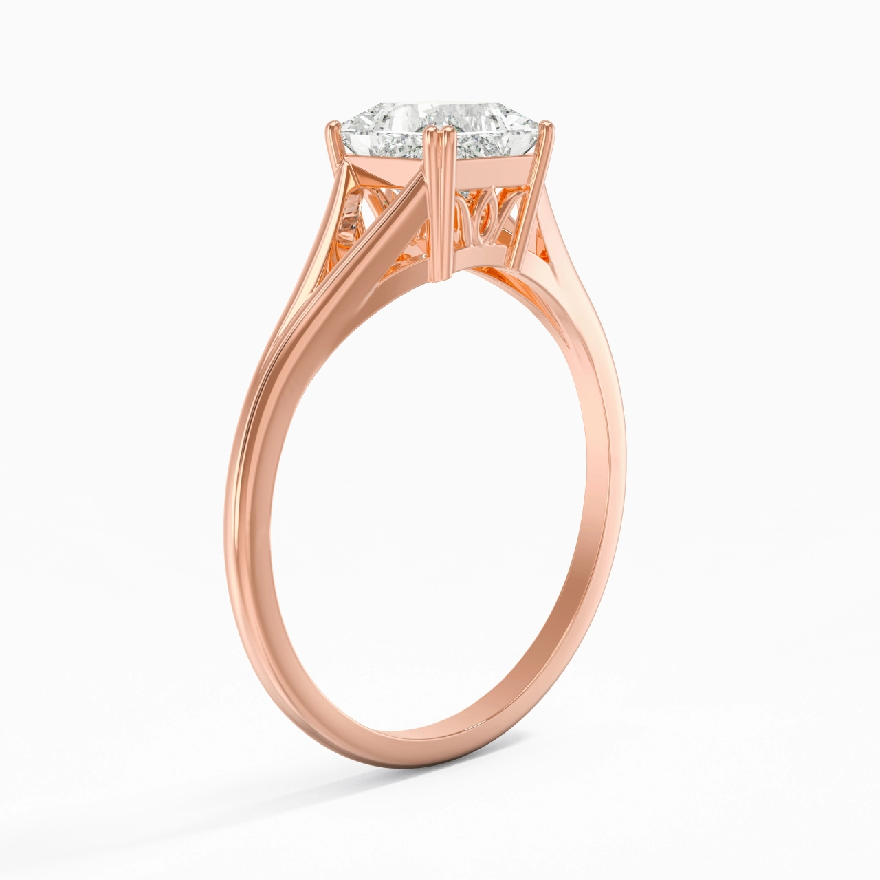 Solitaire Bague de fiançailles 1.00ct Moissanite