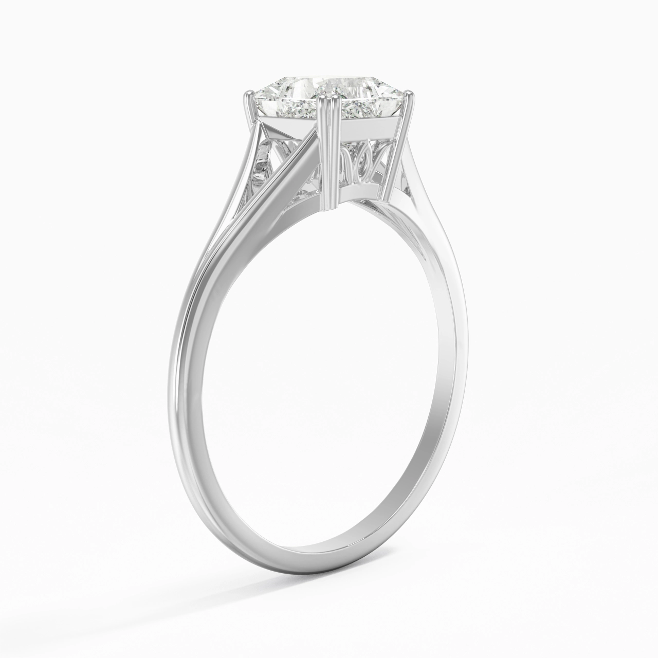 Solitaire Bague de fiançailles 1.00ct Moissanite