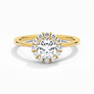 Halo Cluster Engagement Ring 1.00ct Moissanite