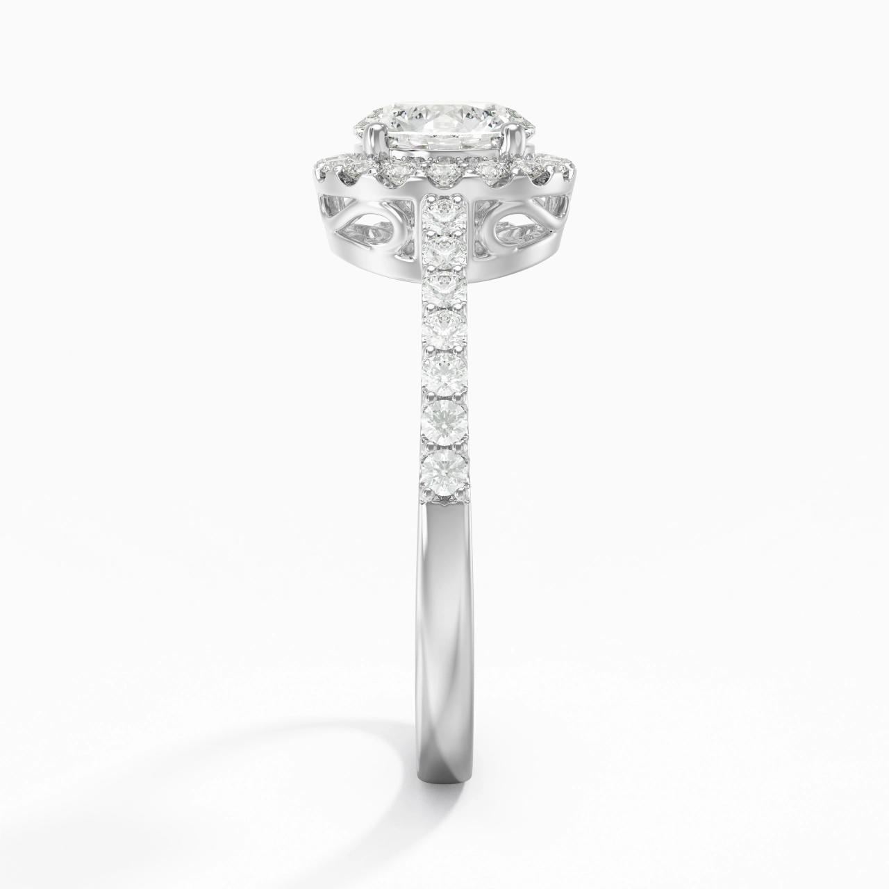 Glory Cutout Round Cut Engagement Ring