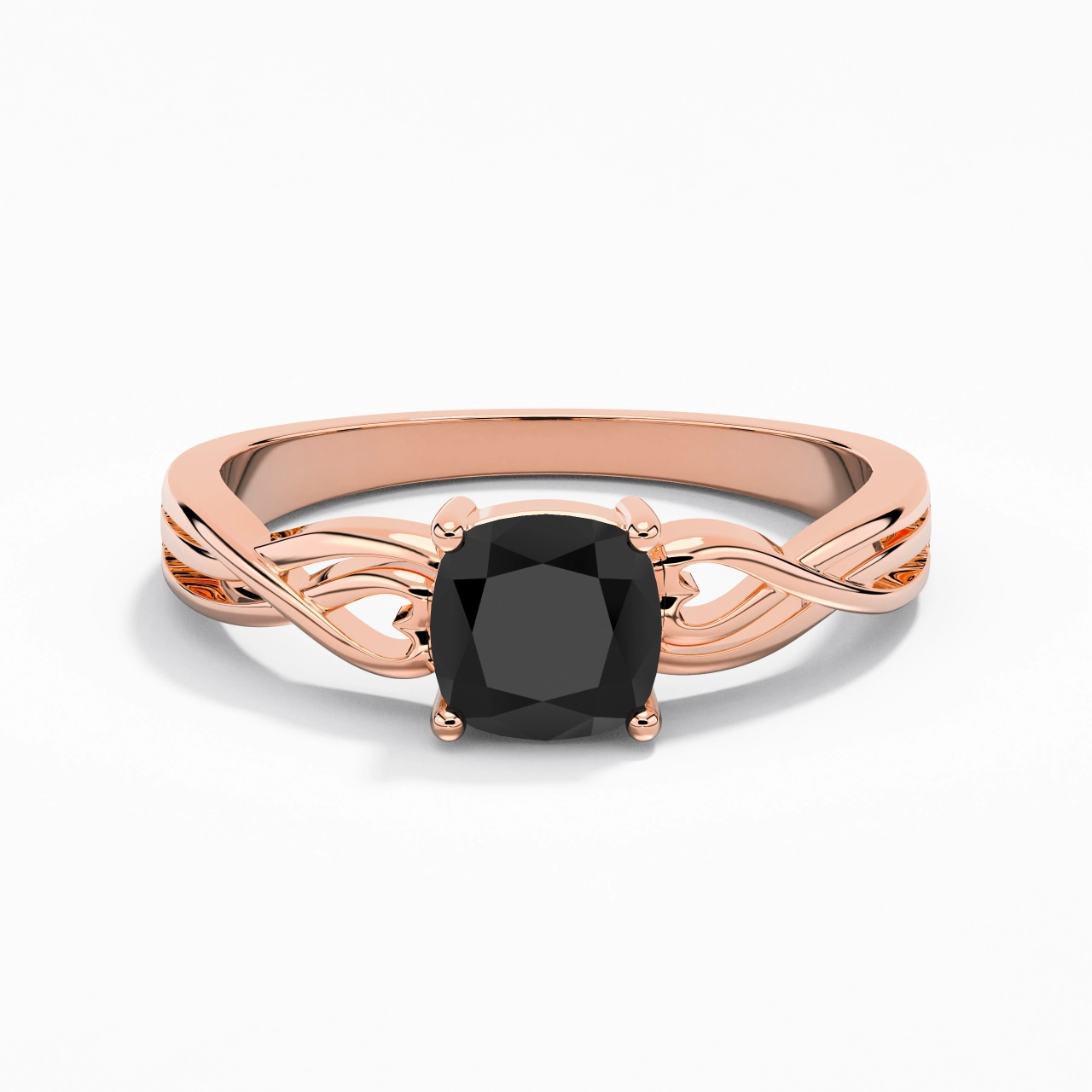 Moderne Cœur Coussin Coupé Bague de fiançailles