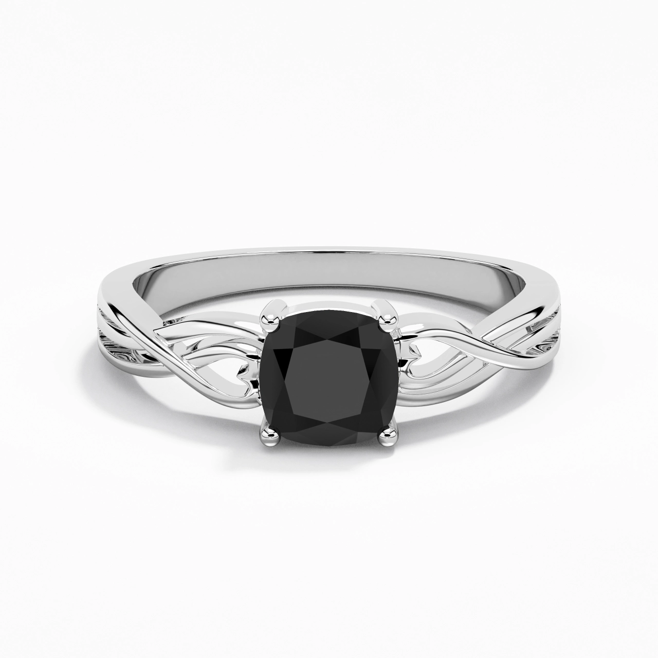 Moderne Cœur Coussin Coupé Bague de fiançailles