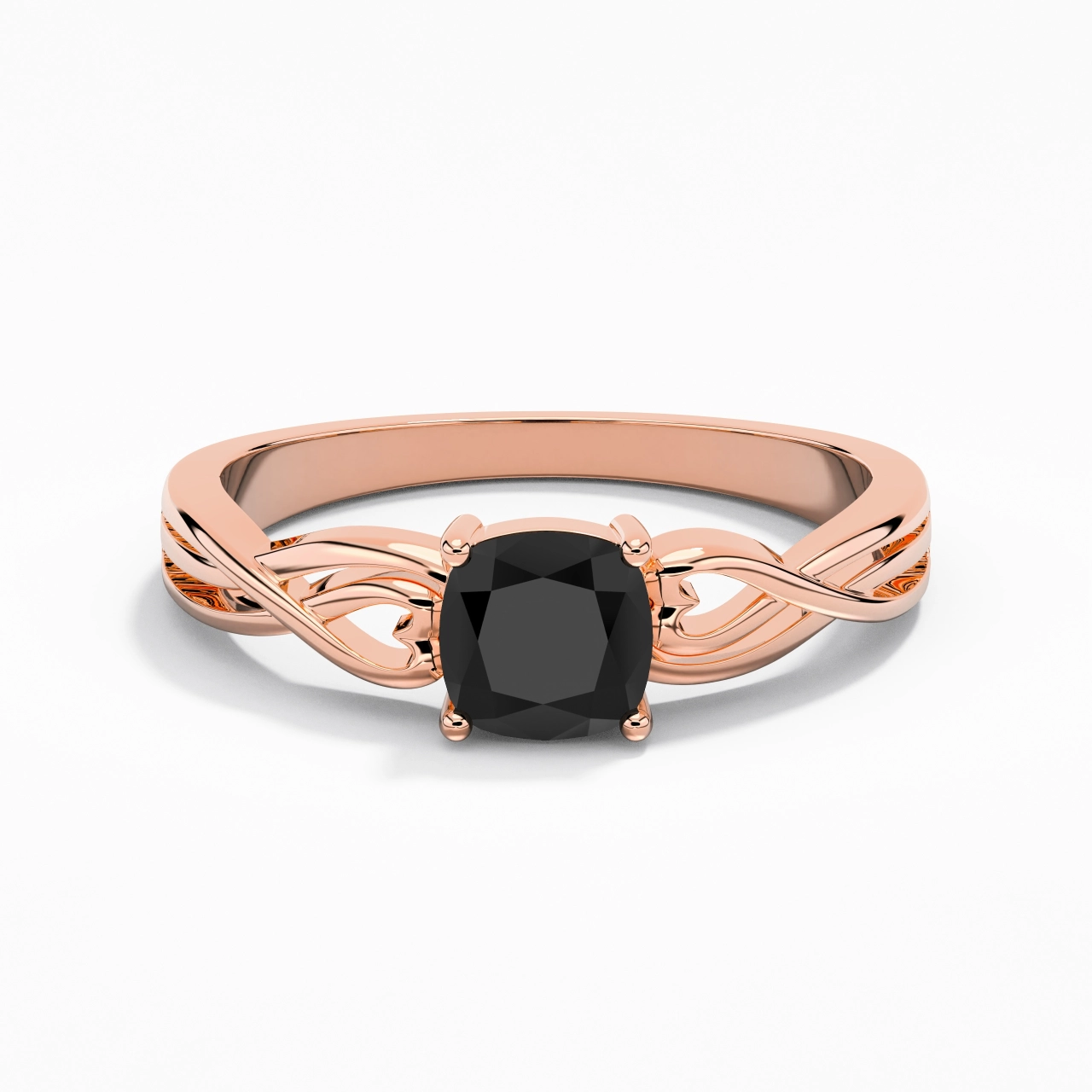 Moderne Cœur Coussin Coupé Bague de fiançailles
