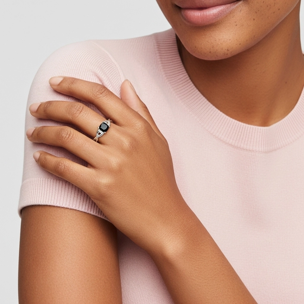 Modern Heart Cushion Cut Engagement Ring